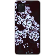 MRC İletişim Samsung Galaxy Note 10 Lite Kılıf Hd Desen Baskılı Arka Kapak + Temperli Cam - Beyaz Çiçek