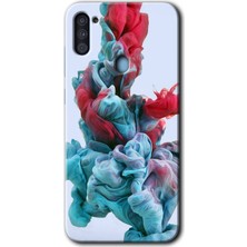 MRC İletişim Samsung Galaxy M11 Kılıf Hd Desen Baskılı Arka Kapak + Temperli Cam - Renkli Karışım