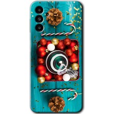 MRC İletişim Samsung Galaxy A13 5g Kılıf Hd Desen Baskılı Arka Kapak + Temperli Cam - Christmas