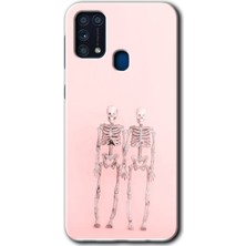 MRC İletişim Samsung Galaxy M31 Kılıf Hd Desen Baskılı Arka Kapak + Temperli Cam - Yaşayan Çift