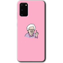 MRC İletişim Samsung Galaxy S20 Kılıf Hd Desen Baskılı Arka Kapak + Temperli Cam - Bad Grandmother