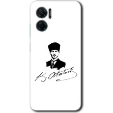 MRC İletişim Xiaomi Redmi 10 5g Kılıf Hd Desen Baskılı Arka Kapak - Kemal Atatürk Imza