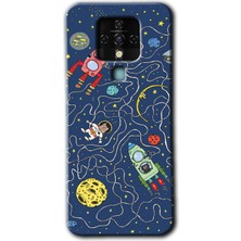MRC İletişim Tecno Camon 16 Kılıf Hd Desen Baskılı Arka Kapak - Kedi Galaksi