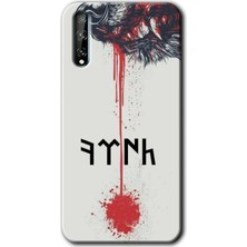 MRC İletişim Huawei P Smart S Kılıf Hd Desen Baskılı Arka Kapak + Temperli Cam - Kan Uykusu