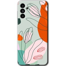 MRC İletişim Samsung Galaxy M23 Kılıf Hd Desen Baskılı Arka Kapak + Temperli Cam - Vektör Çiçekler
