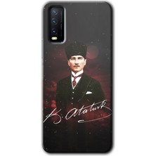 MRC İletişim Vivo Y20 Kılıf Hd Desen Baskılı Arka Kapak - Kemal Atatürk
