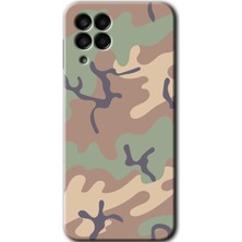 MRC İletişim Samsung Galaxy M33 Kılıf Hd Desen Baskılı Arka Kapak + Temperli Cam - Kamuflaj 29