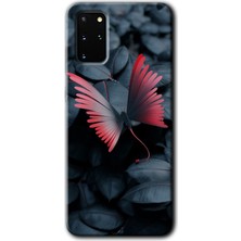 MRC İletişim Samsung Galaxy S20 Plus Kılıf Hd Desen Baskılı Arka Kapak + Temperli Cam - Dark Butterfly