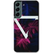MRC İletişim Samsung Galaxy S22 Kılıf Hd Desen Baskılı Arka Kapak + Temperli Cam - Mekanik Yaprak