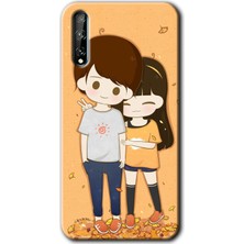 MRC İletişim Huawei Y8P Kılıf Hd Desen Baskılı Arka Kapak + Temperli Cam - Şıpsevdi Çift