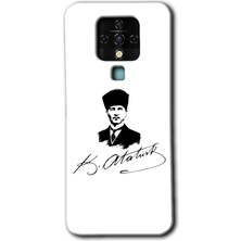 MRC İletişim Tecno Camon 16 Kılıf Hd Desen Baskılı Arka Kapak - Kemal Atatürk Imza