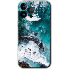 MRC İletişim iPhone 14 Pro Max Kılıf Hd Desen Baskılı Arka Kapak - Deniz Kıyısı
