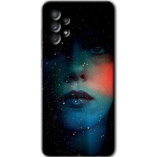 MRC İletişim Samsung Galaxy A52 Kılıf Hd Desen Baskılı Arka Kapak + Temperli Cam - Karanlık Kadın