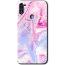 MRC İletişim Samsung Galaxy A11 Kılıf Hd Desen Baskılı Arka Kapak + Temperli Cam - K12ARMIŞ Leke