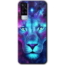 MRC İletişim Vivo Y51A Kılıf Hd Desen Baskılı Arka Kapak - Neon Lion