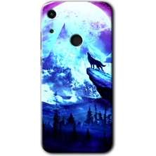 MRC İletişim Honor 8A Kılıf Hd Desen Baskılı Arka Kapak + Temperli Cam - Mega Kurt