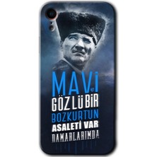 MRC İletişim iPhone Xr Kılıf Hd Desen Baskılı Arka Kapak + Temperli Cam - Bozkurt Atatürk