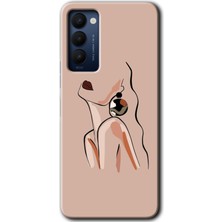 MRC İletişim Tecno Camon 18T Kılıf Hd Desen Baskılı Arka Kapak - Çizim Silüet