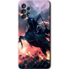 MRC İletişim Samsung Galaxy A72 Kılıf Hd Desen Baskılı Arka Kapak + Temperli Cam - Bloodhorne