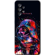 MRC İletişim Samsung Galaxy A73 Kılıf Hd Desen Baskılı Arka Kapak + Temperli Cam - Father Vader