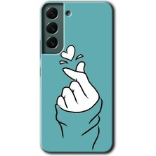 MRC İletişim Samsung Galaxy S22 Kılıf Hd Desen Baskılı Arka Kapak + Temperli Cam - Mutluluk