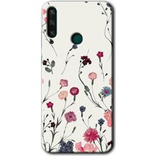 MRC İletişim Huawei Y6P Kılıf Hd Desen Baskılı Arka Kapak + Temperli Cam - Mat Çiçek