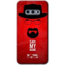 MRC İletişim Samsung Galaxy S10E Kılıf Hd Desen Baskılı Arka Kapak + Temperli Cam - Say My Name