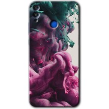 MRC İletişim Honor 8c Kılıf Hd Desen Baskılı Arka Kapak + Temperli Cam - Liquid Cloud