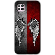 MRC İletişim Huawei P40 Lite Kılıf Hd Desen Baskılı Arka Kapak + Temperli Cam - Lucifer