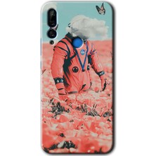MRC İletişim Huawei P Smart Z Kılıf Hd Desen Baskılı Arka Kapak + Temperli Cam - Uzay Bahçesi