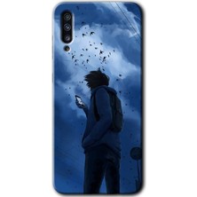 MRC İletişim Samsung Galaxy A50 Kılıf Hd Desen Baskılı Arka Kapak + Temperli Cam - Sonbahar Yalnızlığı