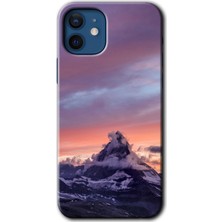 MRC İletişim iPhone 12 Kılıf Hd Desen Baskılı Arka Kapak + Temperli Cam - Zirve