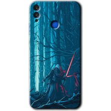 MRC İletişim Honor 8c Kılıf Hd Desen Baskılı Arka Kapak + Temperli Cam - Jedi