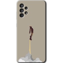 MRC İletişim Samsung Galaxy A13 Kılıf Hd Desen Baskılı Arka Kapak + Temperli Cam - İRONMAN-19RPORT