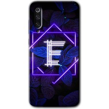MRC İletişim Xiaomi Mi 9 Se Kılıf Hd Desen Baskılı Arka Kapak - Dark Neon Yaprak E Harfi
