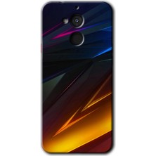 MRC İletişim General Mobile Gm 8 Kılıf Hd Desen Baskılı Arka Kapak + Temperli Cam - Stranger Lines