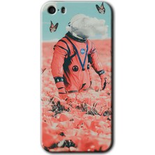 MRC İletişim iPhone 5s Kılıf Hd Desen Baskılı Arka Kapak + Temperli Cam - Uzay Bahçesi