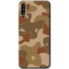 MRC İletişim Samsung Galaxy A70S Kılıf Hd Desen Baskılı Arka Kapak + Temperli Cam - Kamuflaj 10