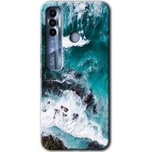 MRC İletişim Tecno Spark 7 Pro Kılıf Hd Desen Baskılı Arka Kapak - Deniz Kıyısı