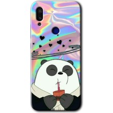 MRC İletişim Xiaomi Redmi Note 7 Kılıf Hd Desen Baskılı Arka Kapak - Milkshake Panda