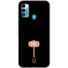 MRC İletişim Tecno Spark 7t Kılıf Hd Desen Baskılı Arka Kapak - Thor Çekiç