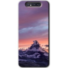 MRC İletişim Samsung Galaxy A80 Kılıf Hd Desen Baskılı Arka Kapak + Temperli Cam - Zirve