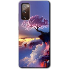 MRC İletişim Samsung Galaxy S20 Fe Kılıf Hd Desen Baskılı Arka Kapak + Temperli Cam - Wash Red Wall