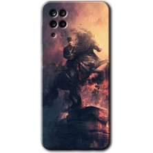 MRC İletişim Samsung Galaxy M12 Kılıf Hd Desen Baskılı Arka Kapak + Temperli Cam - Atatürk Portre