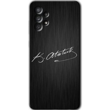 MRC İletişim Samsung Galaxy A53 Kılıf Hd Desen Baskılı Arka Kapak + Temperli Cam - Imza Atatürk