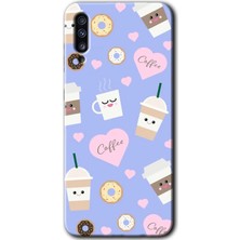 MRC İletişim Samsung Galaxy A50S Kılıf Hd Desen Baskılı Arka Kapak + Temperli Cam - Coffee Cake