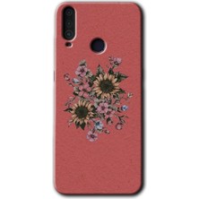 MRC İletişim General Mobile Gm 10 Kılıf Hd Desen Baskılı Arka Kapak + Temperli Cam - Retro Çiçek