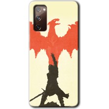 MRC İletişim Samsung Galaxy S20 Fe Kılıf Hd Desen Baskılı Arka Kapak + Temperli Cam - Dragon Hunter 1