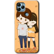 MRC İletişim General Mobile Gm 21 Kılıf Hd Desen Baskılı Arka Kapak + Temperli Cam - Şıpsevdi Çift