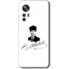 MRC İletişim Xiaomi Mi 12 Kılıf Hd Desen Baskılı Arka Kapak - Kemal Atatürk Imza